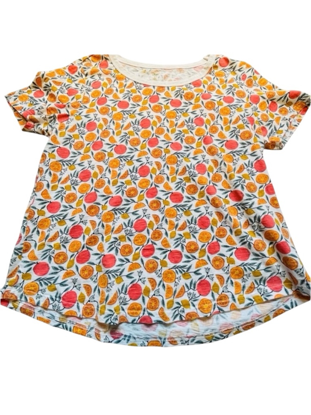 Dip 100% Cotton Eco Friendly Orange Dopamine Dressing Short Sleeve T-Shirt, L